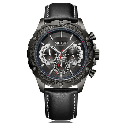 Men’s Multifunctional Quartz Sports Chronograph Watch with Calendar