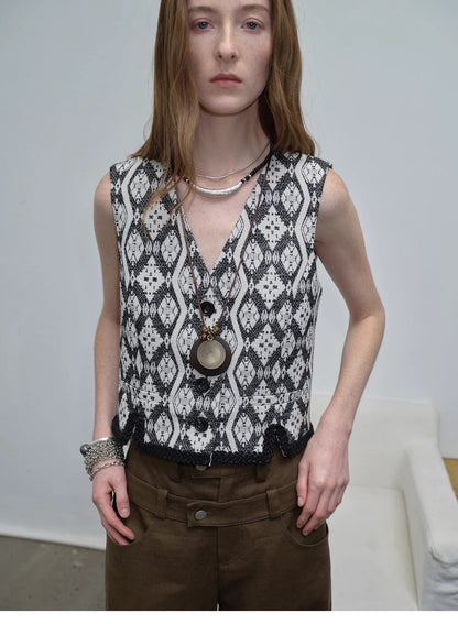 Velgrana Jacquard Heritage Vest