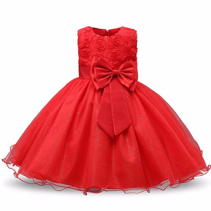 Girls’ Princess Flower Girl Dress – Summer Tutu Wedding & Birthday Party Outfit