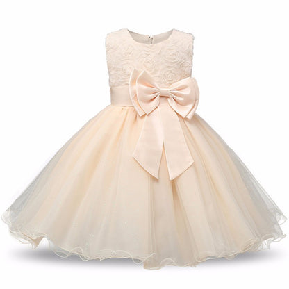 Girls’ Princess Flower Girl Dress – Summer Tutu Wedding & Birthday Party Outfit