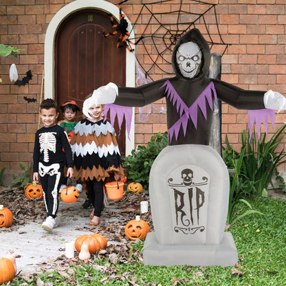 Grim Reaper And Grave, Halloween Inflatable Decoration