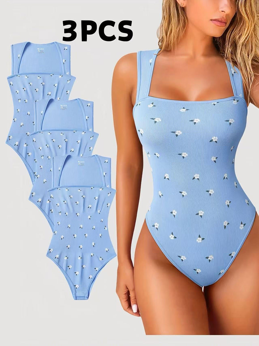 3 Pack NEW Women's Summer Outfit Baby Blue Cherry Print Jumpsuit For Women Vintage Chic