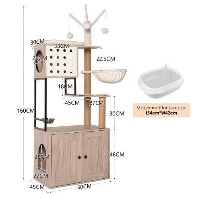 Cat Tree With Litter Box Enclosure