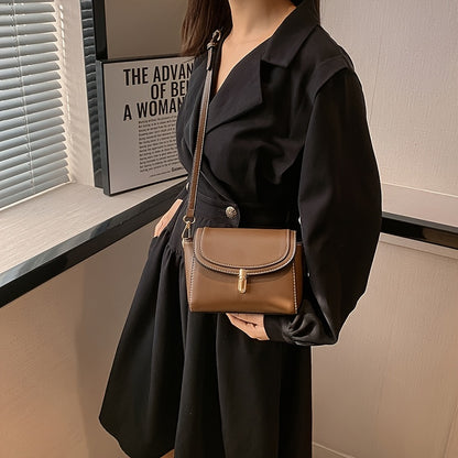 Women’s PU Shoulder Bag – Large Capacity Small Square Crossbody Handbag