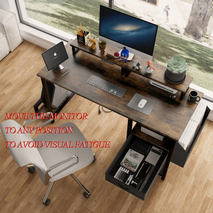 Computer Desk With Drawer And Power Outlets