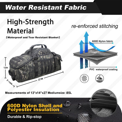 3-in-1 Military Backpack – Travel Duffel Bag for Gym, Weekender & Deployment