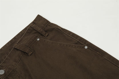 Fashion Denim Loose Straight Trousers Men