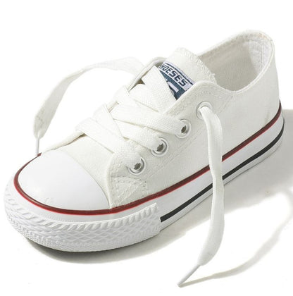 Kids’ White Canvas Shoes – Non-Slip Casual Baby & Student Sneakers