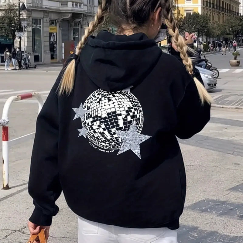 Women's Hoodie With Printed Embroidery