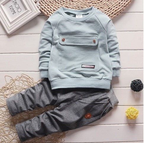 Toddler Baby Clothes Set – 0–3 Years Boys & Girls Sportswear Suit with Pants
