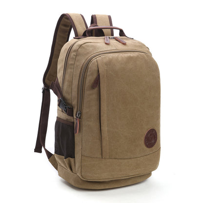Men’s & Women’s Canvas Backpack – Wear-Resistant Large Capacity Casual Bag