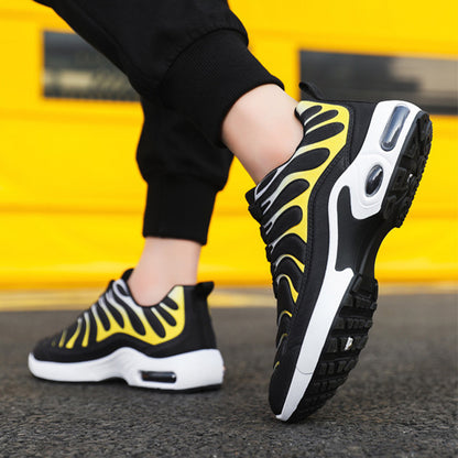 Men’s Air Cushion Sneakers | Color block Lace-Up Fashion Sports & Casual Shoes