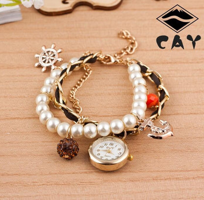 Women’s  Anchor Circle Bracelet Watch
