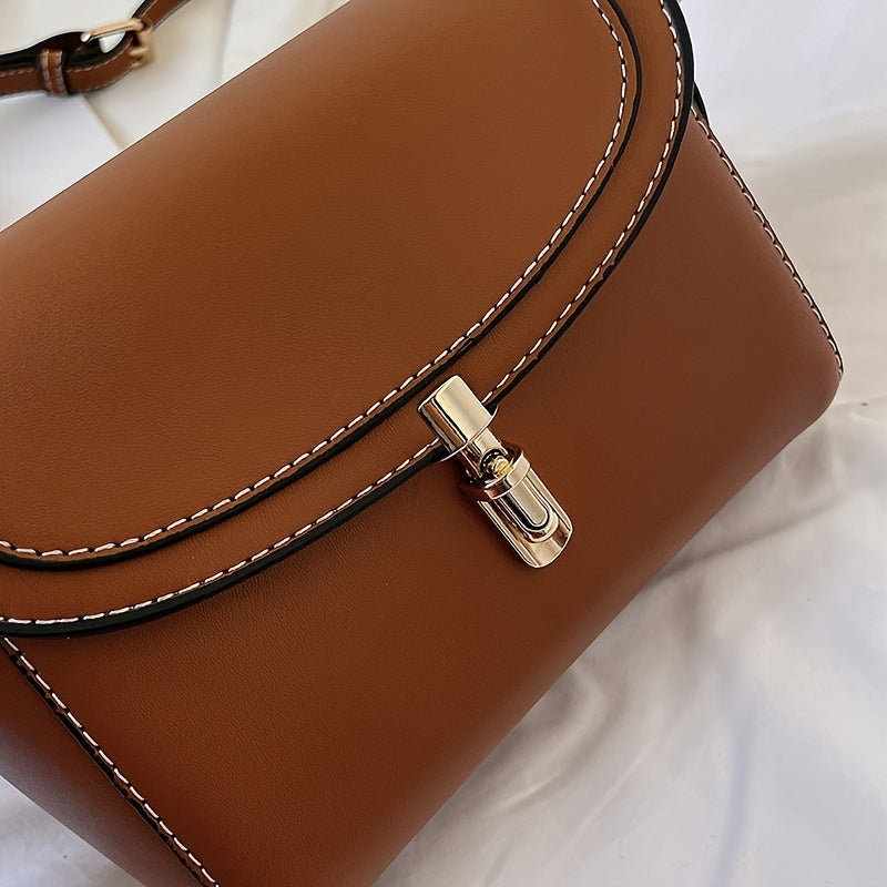 Women’s PU Shoulder Bag – Large Capacity Small Square Crossbody Handbag