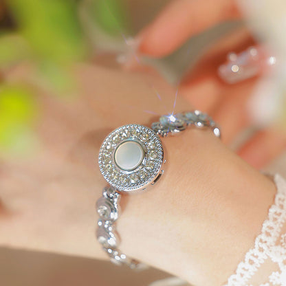 Women’s Retro Silver Flip Bracelet Watch