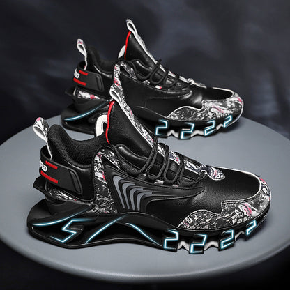 Men’s Breathable Mesh Running Sneakers – Anti-Skid Sports Shoes