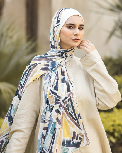 Satin Printed Hijab Printed Shawl Headscarf