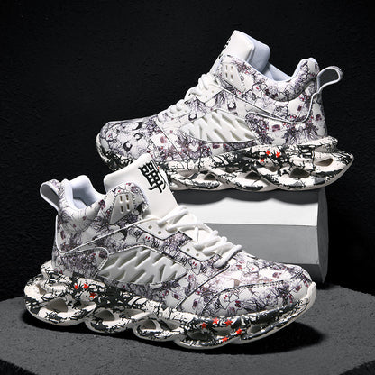 Men’s Basketball Shoes – Camouflage Graffiti Design