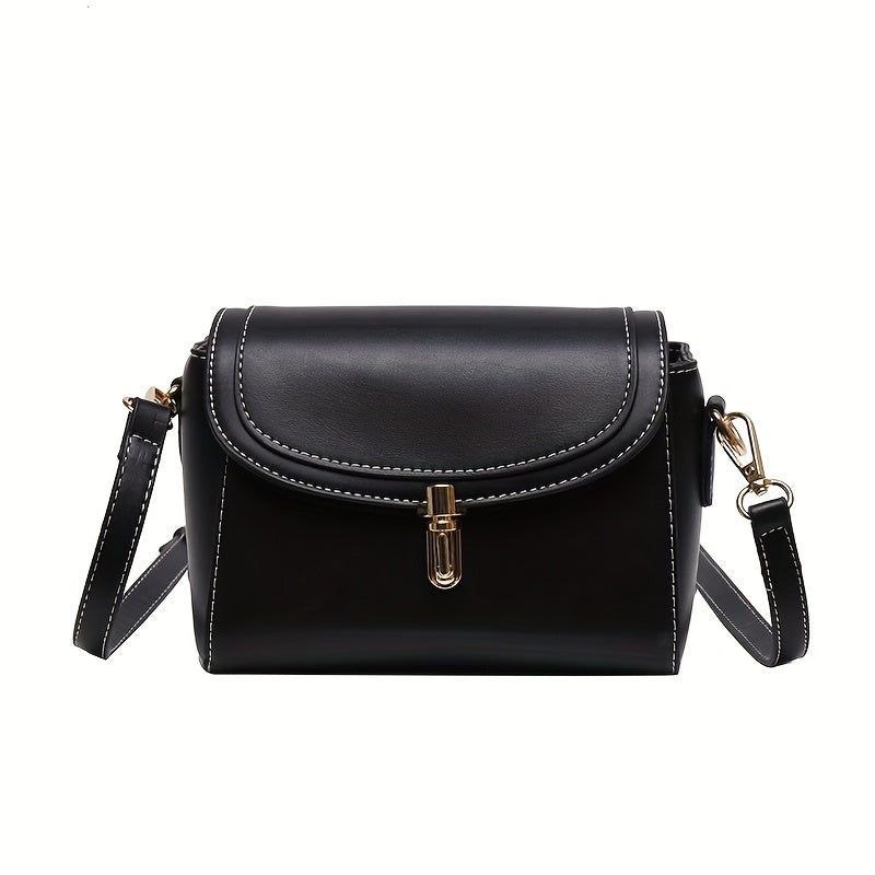 Women’s PU Shoulder Bag – Large Capacity Small Square Crossbody Handbag