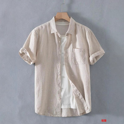Loose Casual Linen Short-sleeved Shirt