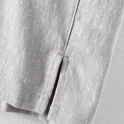 Men's Linen Shirt Solid Color