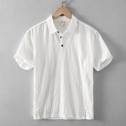 Men's Linen Shirt Solid Color
