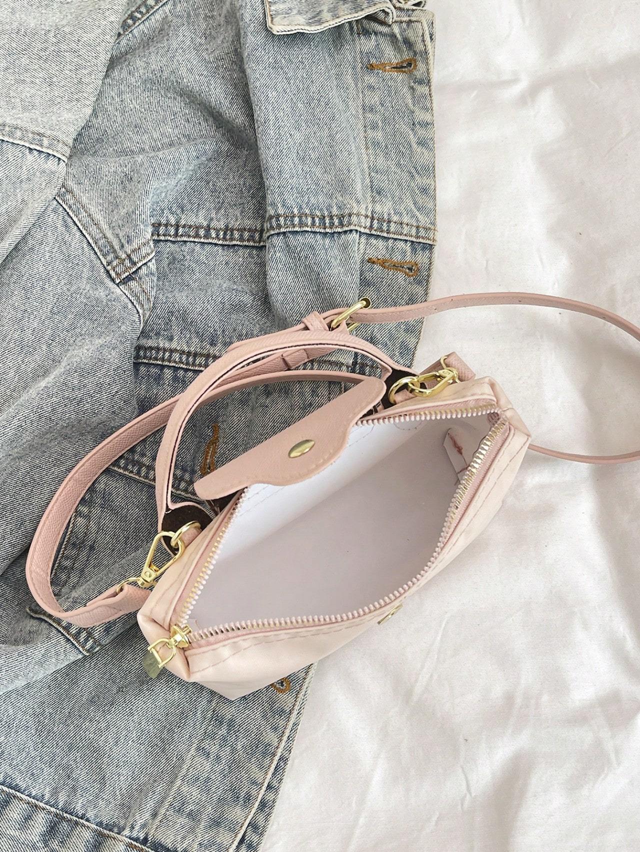 Women’s Solid Color Crossbody Handbag – Fashionable Dumpling Bag