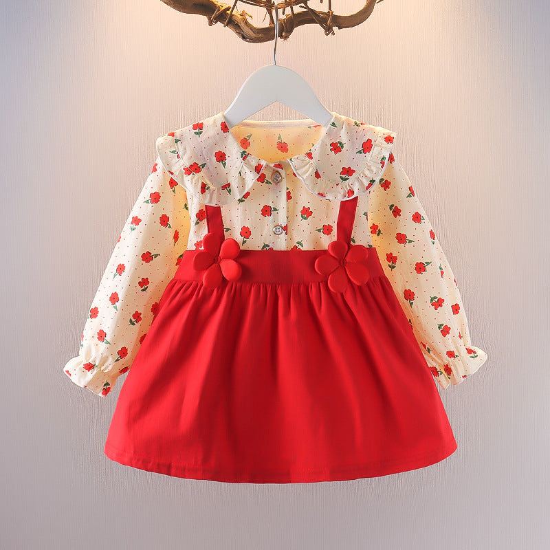 Toddler Baby Girls’ Autumn Skirt – Cute Floral Dress Clothes