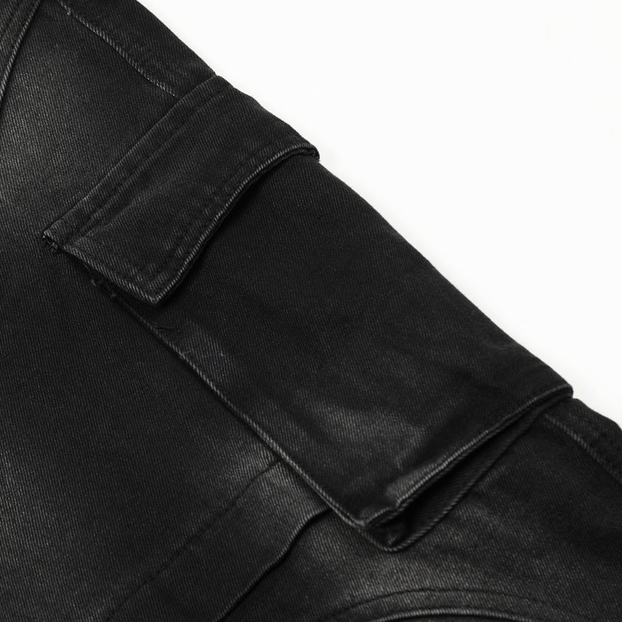 Inkjet Straight-leg Denim Overalls Men