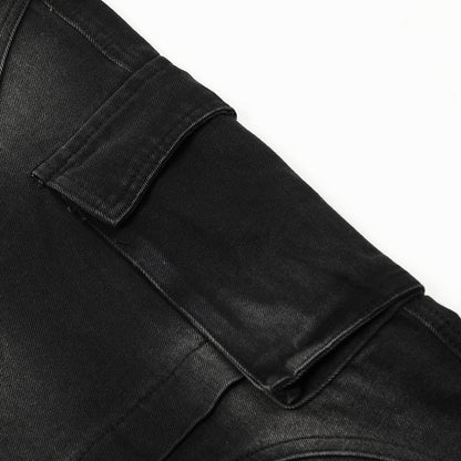 Inkjet Straight-leg Denim Overalls Men