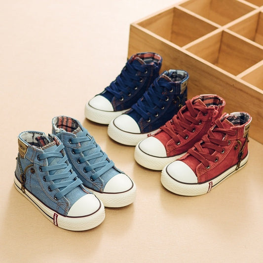 Kids’ Casual Sneakers – Breathable Canvas Sport Shoes for Boys & Girls