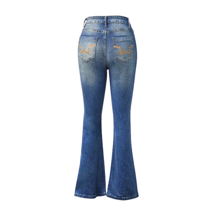 Women's High-Waist Heart Cut-out Jeans