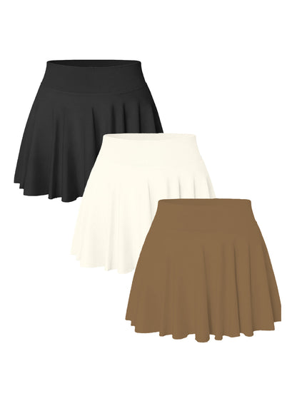 3PACK Seamless Tennis Shorts Skirt For Women
