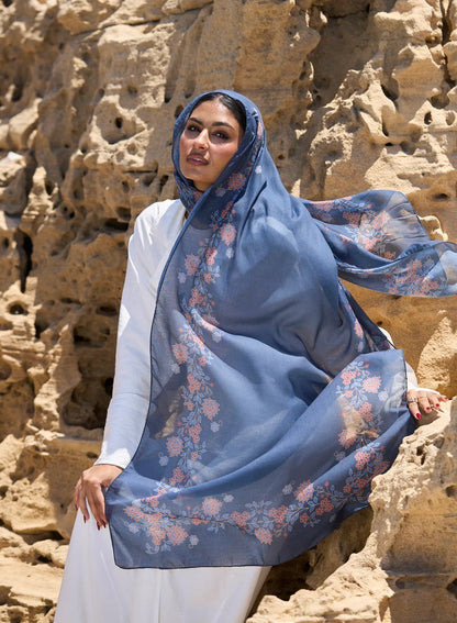 Satin Printed Hijab Printed Shawl Headscarf