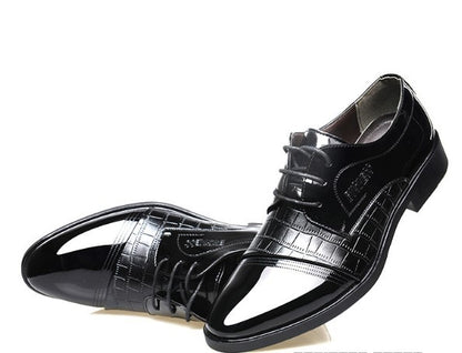 Stylish Men’s Leather Dress Shoes – Pointed Toe Single Business Shoes