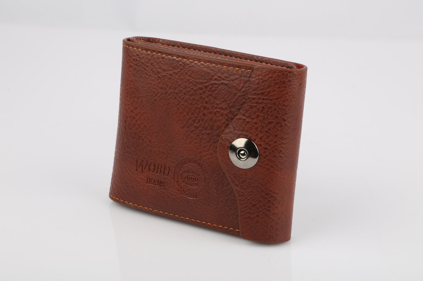 Men’s PU Leather Wallet – Slim Card Holder with 2 ID Windows & Coin Pocket