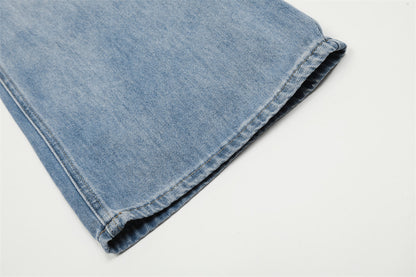 American High Street Wide Leg Denim Trousers Men
