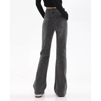 Retro American Slightly Flared Jeans For Women