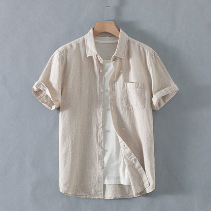 Loose Casual Linen Short-sleeved Shirt