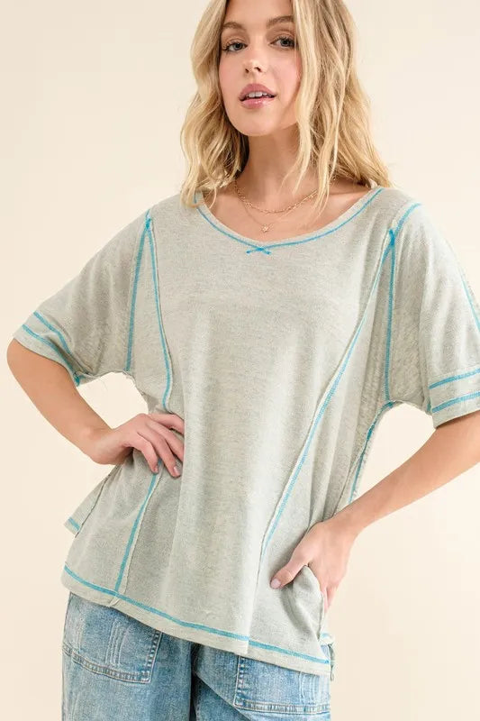 And The Why Reversed Stitch Basic T Shirt