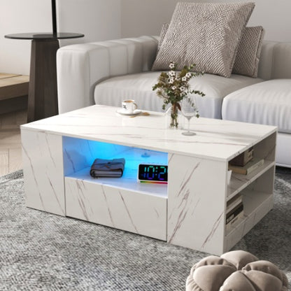 Modern LED Coffee Table & Storage
