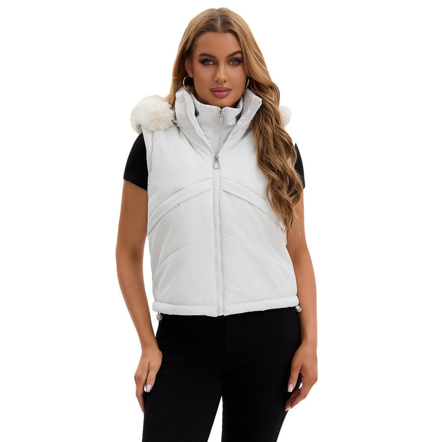 Women's Removable Sleeves, Two Pieces Cotton-padded Waistcoat