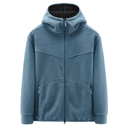 Men Fleece Jacket Sweater Coat Plush