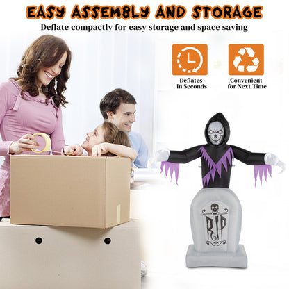 Grim Reaper And Grave, Halloween Inflatable Decoration