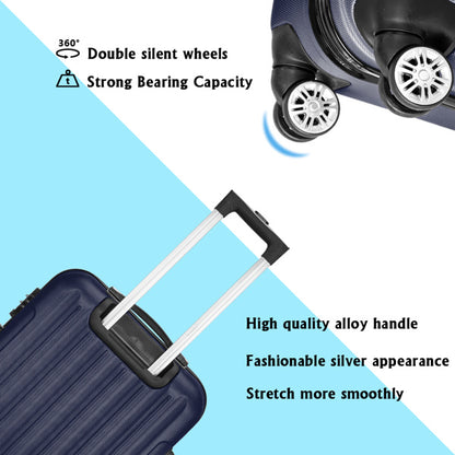 20/24/28 Inch Navy Blue 3-in-1 ABS Aluminum Alloy Spinner Trolley Luggage Set with Handle