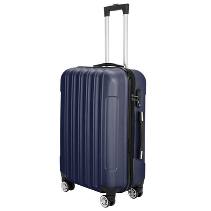 20/24/28 Inch Navy Blue 3-in-1 ABS Aluminum Alloy Spinner Trolley Luggage Set with Handle