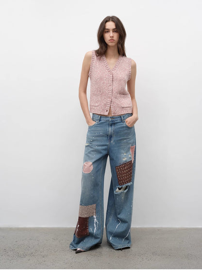 Ferwynn Dotted Merino Vest