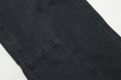 Washing Water Denim Straight-leg Trousers Men