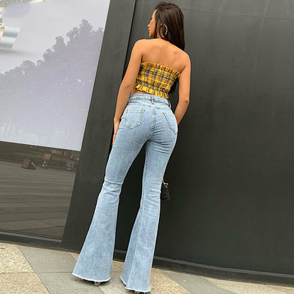 Women’s Vintage High Waist Flare Denim Jeans