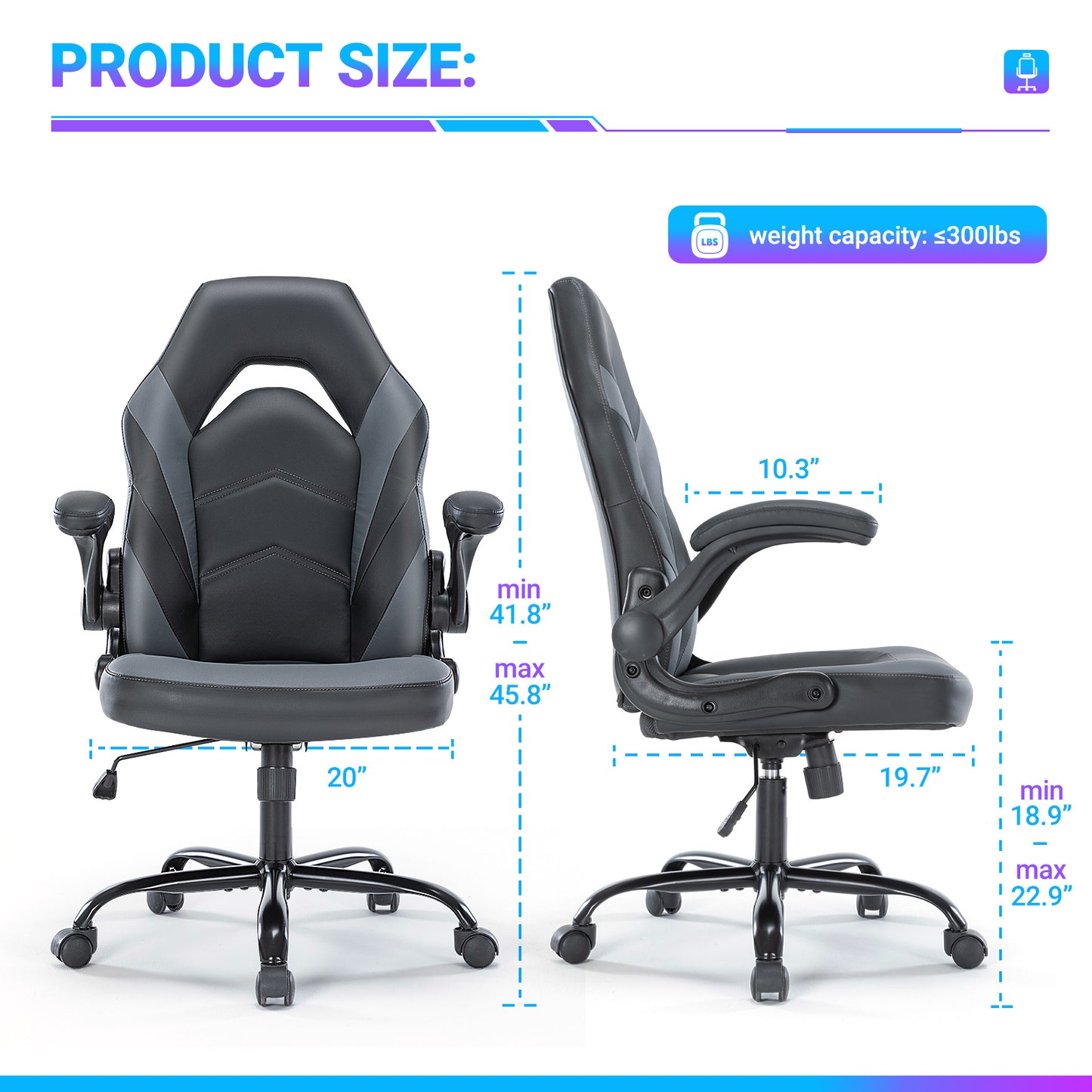 Computer Gaming Chair With Lumbar Support